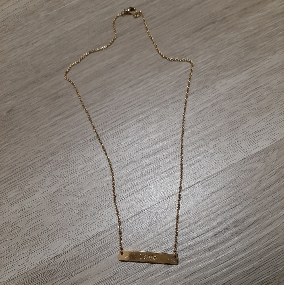 LOVE gold plate necklace